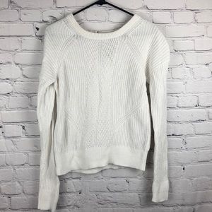 GAP Cable Knit White Sweater Size Small